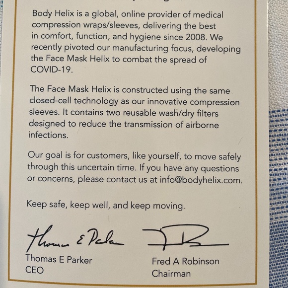 Body Helix Face Mask w/ Washable Filters - Picture 3 of 4